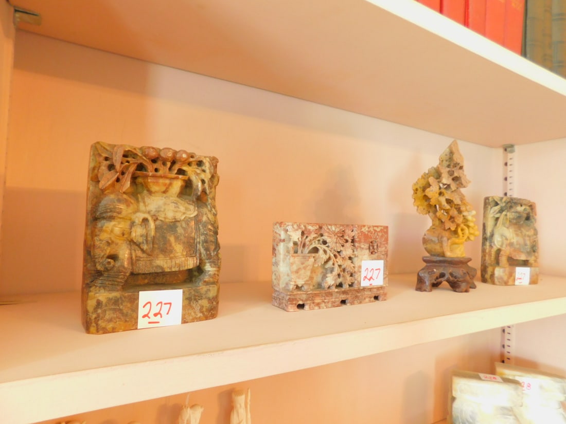 4 Chinese soapstone carvings (1 of 5)