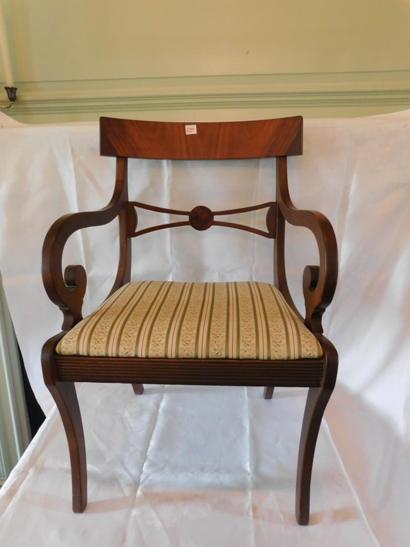 Federal style open arm chair (1 of 4)