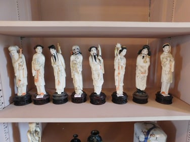 8 Chinese Immortal carvings