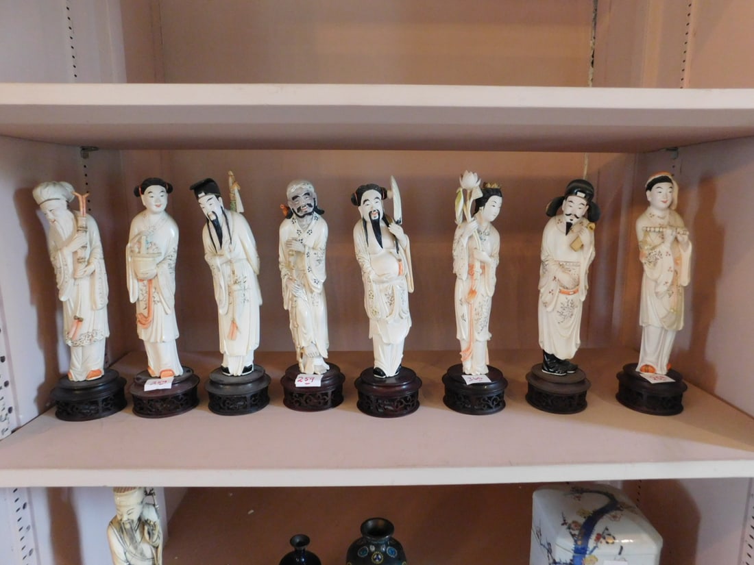 8 Chinese Immortal carvings (1 of 4)