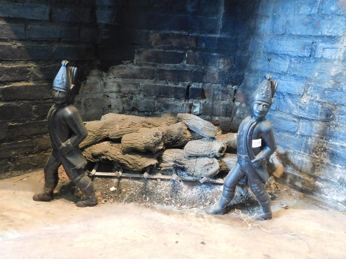 Pair Hessian andirons (1 of 3)