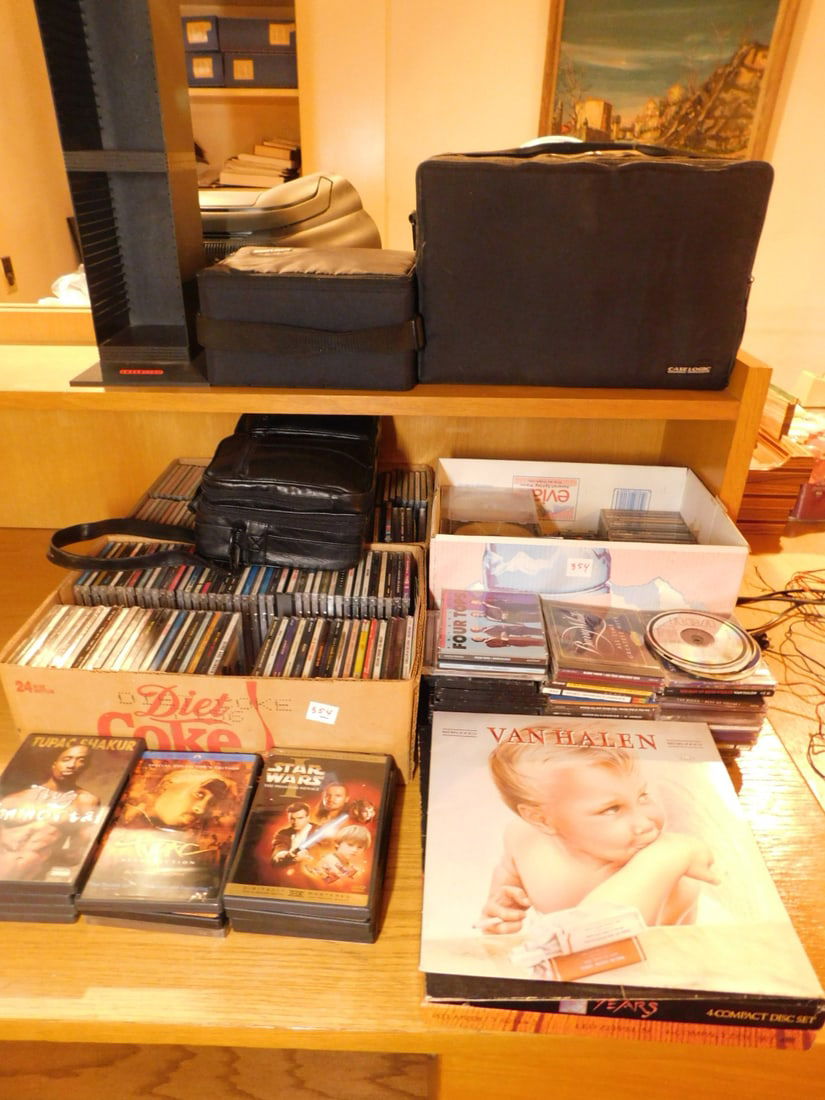 3 boxes, DVD's and CD's (1 of 5)