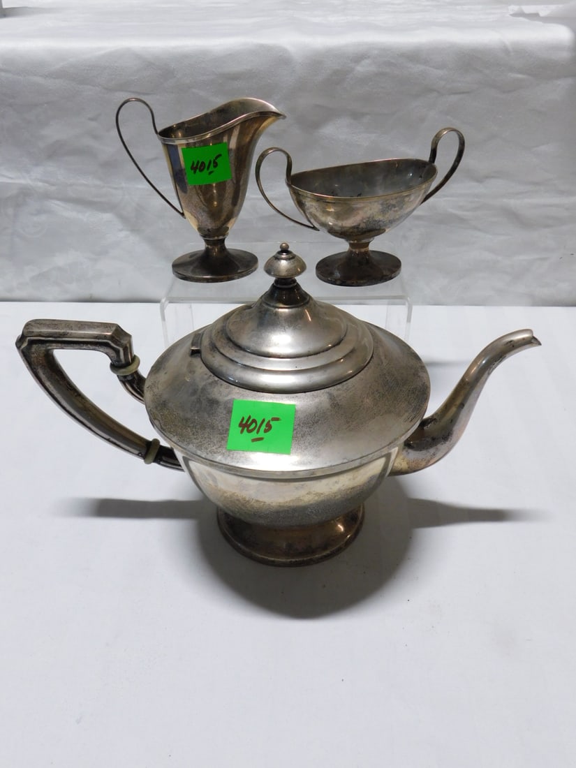 Sterling 3 Pc Tea Set (1 of 6)
