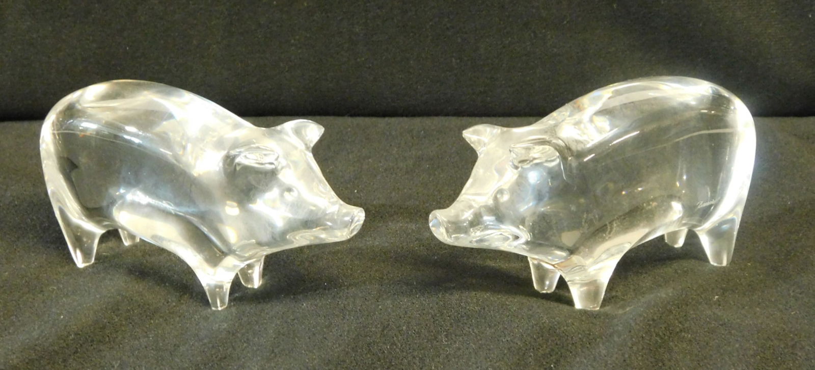 2 Baccarat Crystal Pigs (1 of 4)