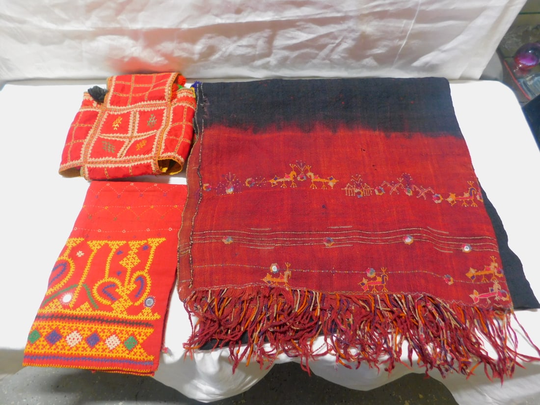 4 Ethnic Textile Pieces, Turkish Textile Blanket (1 of 6)