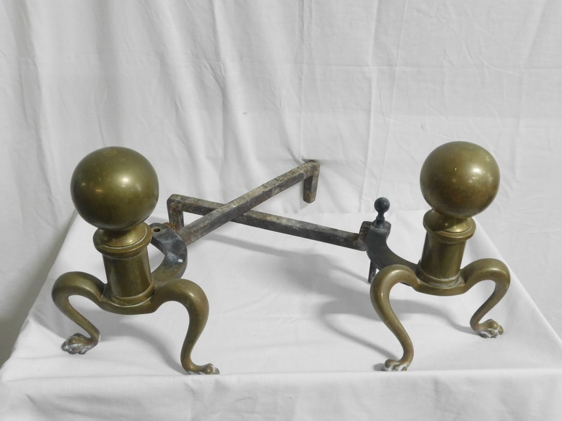 Pr Queen Anne Style Andirons (1 of 5)