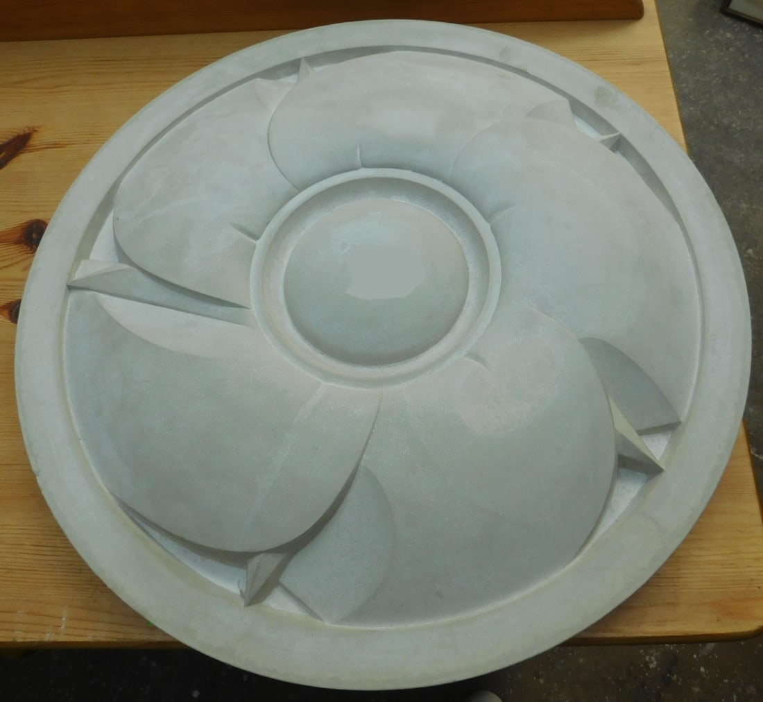Stephen Robin White Cement Plaque Rosette (1 of 6)