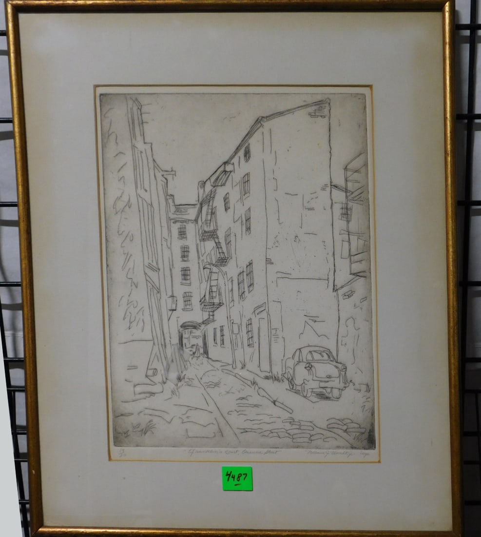 William Wendt, Etching of Phila. (1 of 7)