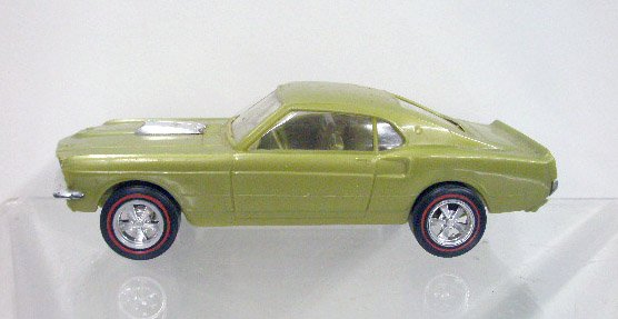 1969 Mustang Mach 1 Promo Car: AMT Inc. 1969 Mustang Mach 1 Fastback hard plastic promo car. CONDITION: Very good with minor wear.