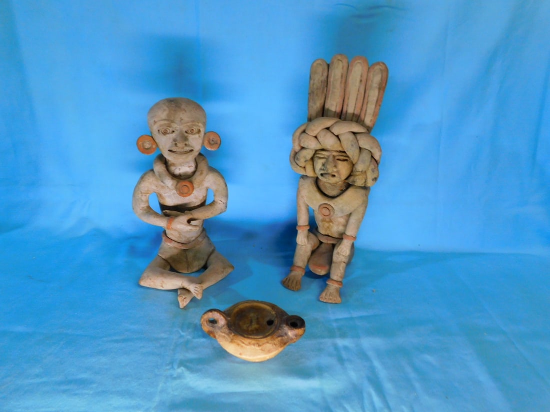 3 Aztec Clay Pieces (1 of 3)
