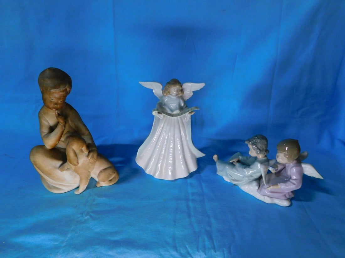 Lladro Figure & Lladro Angel Groups (1 of 6)