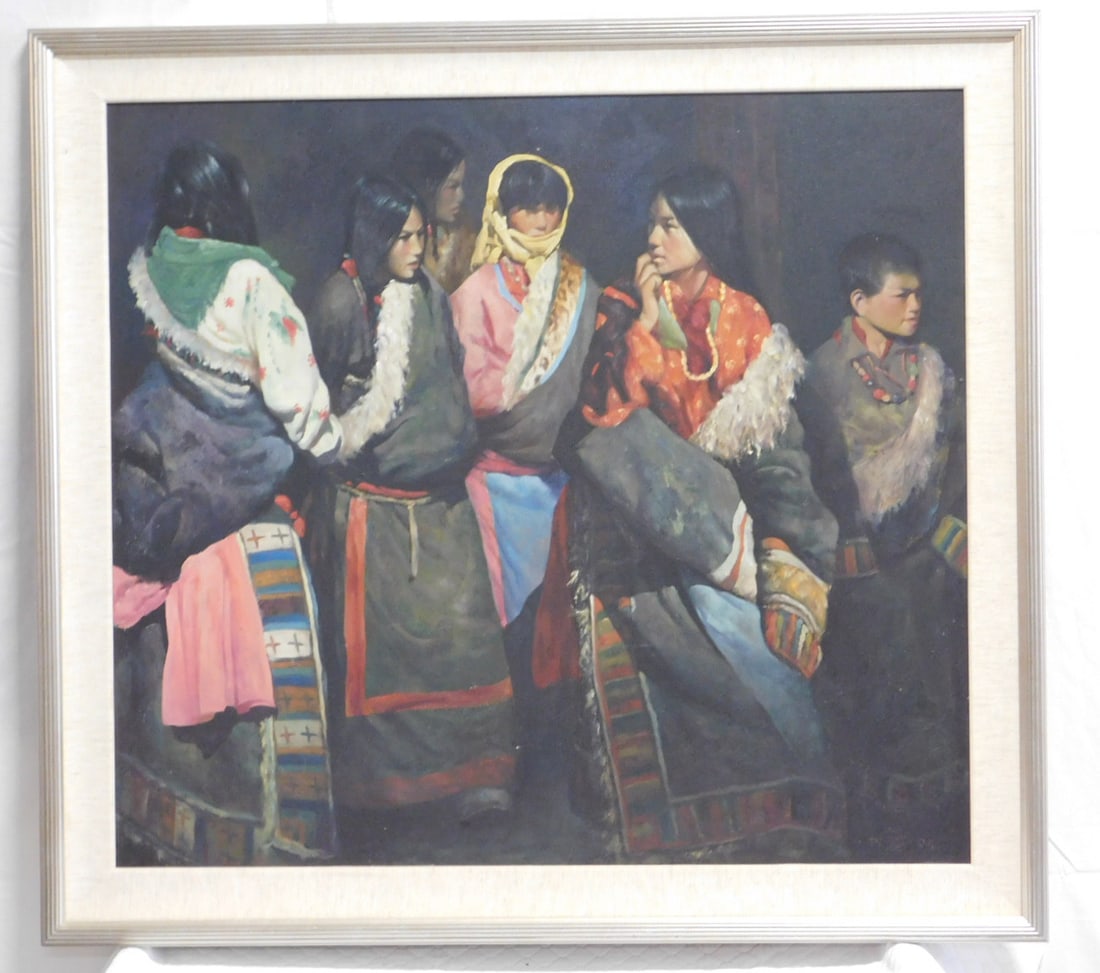 Mongolian Painting of Women (1 of 4)