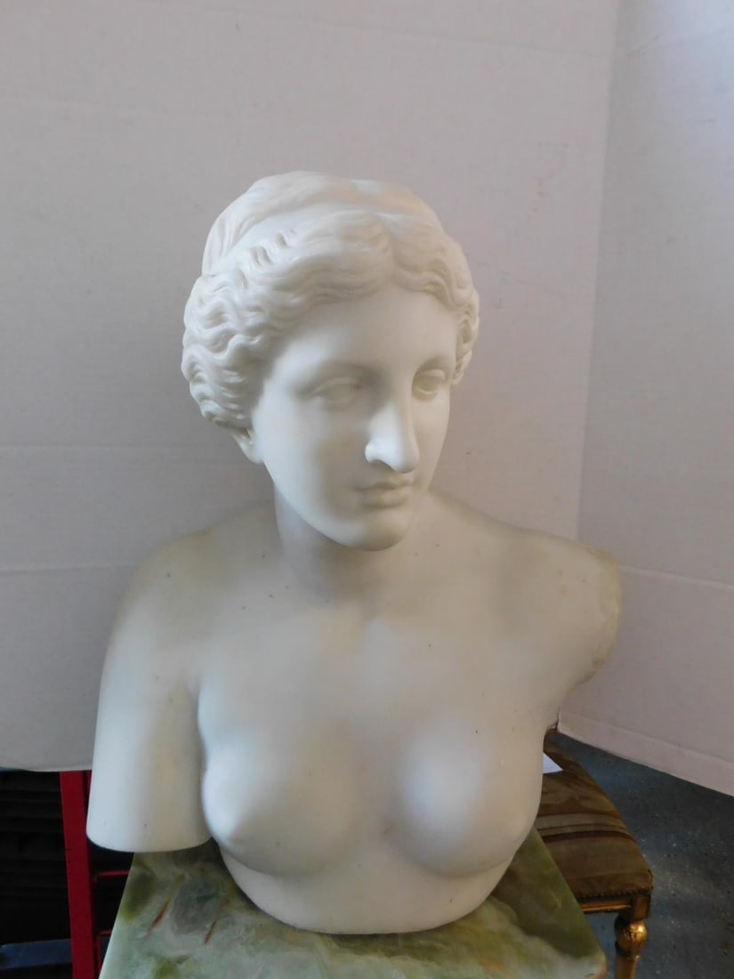 Antique Marble Female Bust (1 of 3)