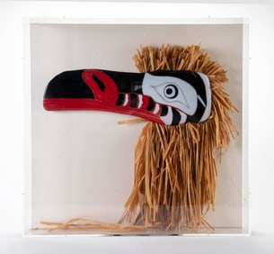 Toucan Mask in Shadow Box