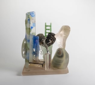 Stephen Skillitzi Signed 1999, Cast Glass