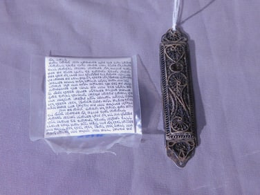 Vintage Sterling Mezuzah