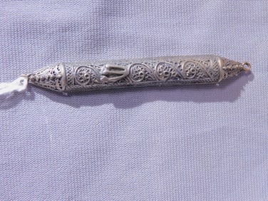 Silver Filigree Mezuzah