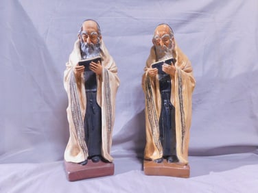 2 Rabbi Sculptures