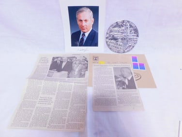 Benjamin Netanyahu Signed Photo