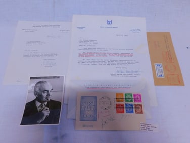 Ben Gurion, Eban, Elath Signed 1948 Cover