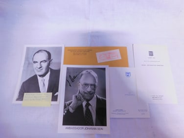 2 Israel Ambassador, Signed Photos