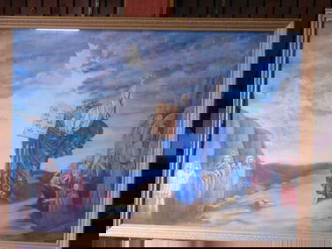 Moses Delivering The Ten Commandments Painting