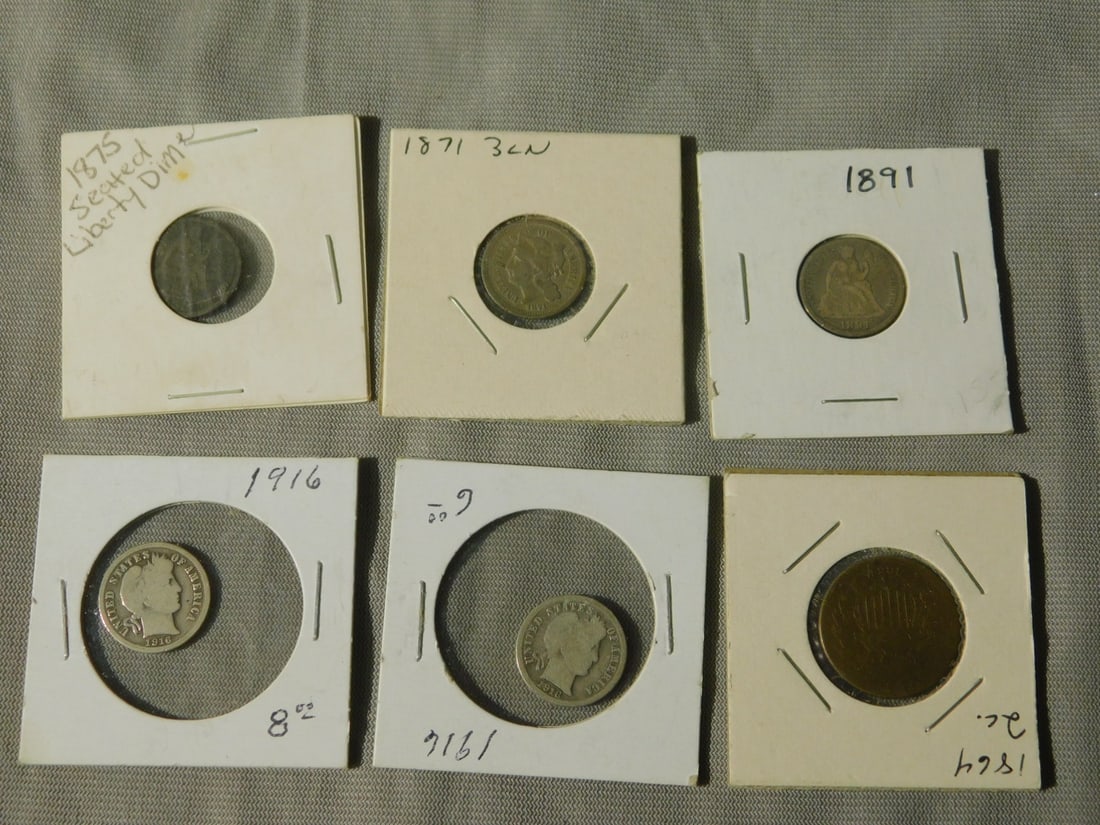 U.S. Dimes and 3 Cent (1 of 6)