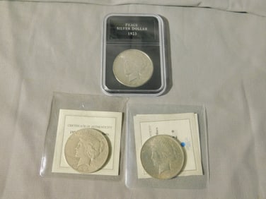 3 U.S. Peace Dollars