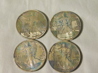 4 Silver U.S.. Eagle Dollars