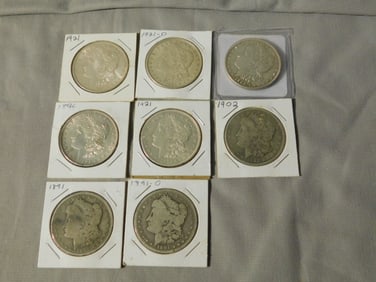 8 U.S. Silver Dollars