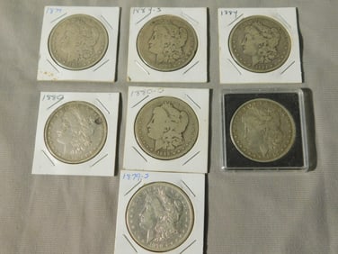 7 U.S. Silver Dollars