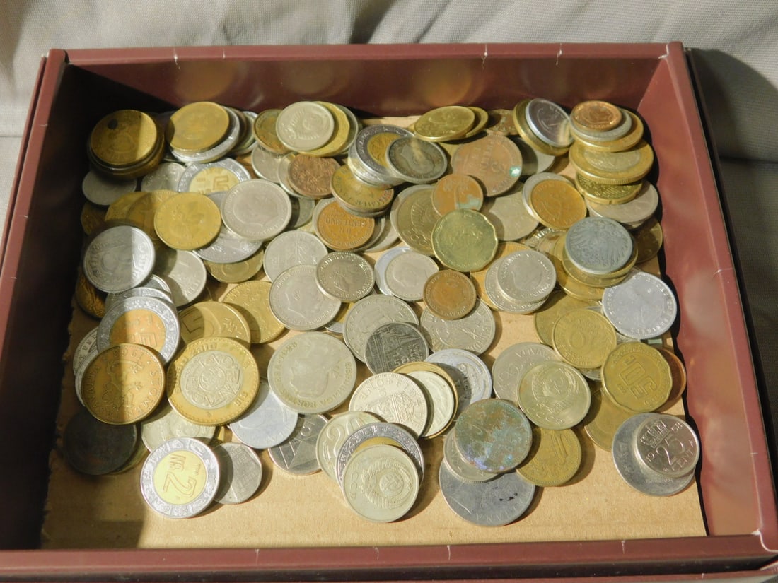 Box of Foreign Coins (1 of 5)
