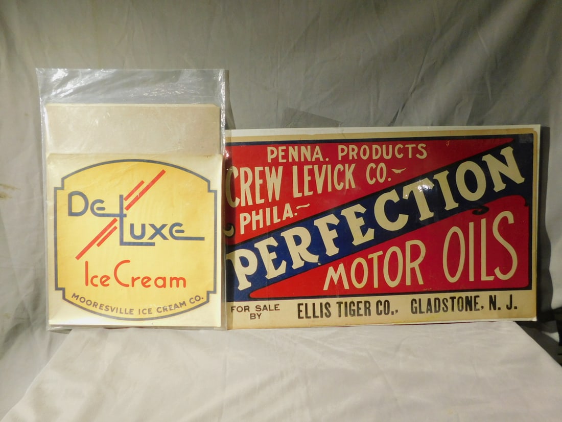 3 Vintage Cardboard &Paper Advertising Signs (1 of 3)