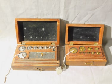Two Sets Vintage Scale Weights in Box
