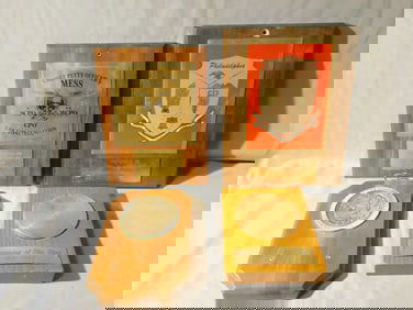 4 Metal U.S. Navy Ship Plaques