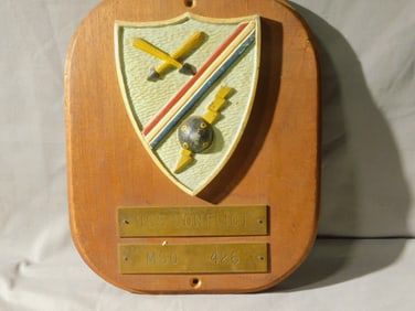 Metal Painted U.S. Navy Ship Plaque