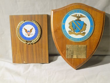 2 Metal U.S. Navy Plaques