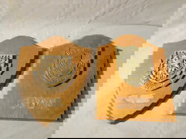 2 Small Bronze U.S. Navy Ship Plaques