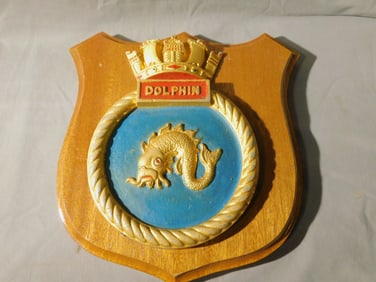 Cast Aluminum Painted U.S. Navy Ship Plaque