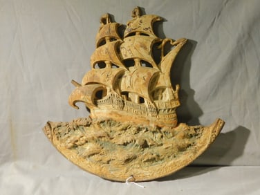 Cast Iron Ship Plaque