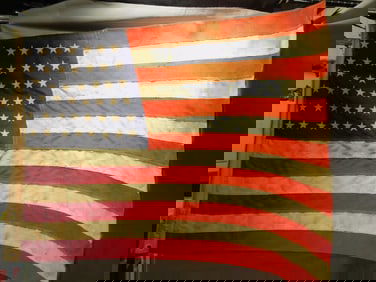 48 Star Flag on Pole