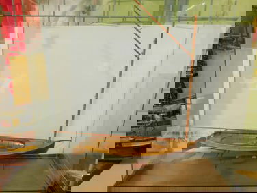 Wood Ship's Model in Case