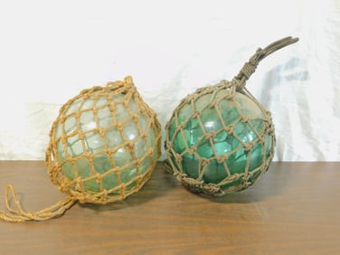 (2) Glass Ball Fishing Floats