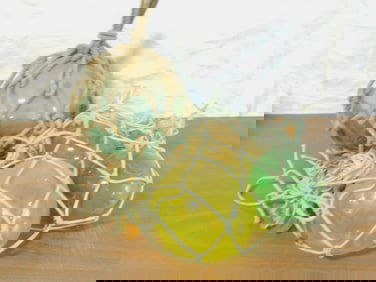 4 Glass Ball Fishing Floats