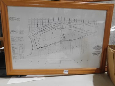 Vintage Nautical Bathymetric Map