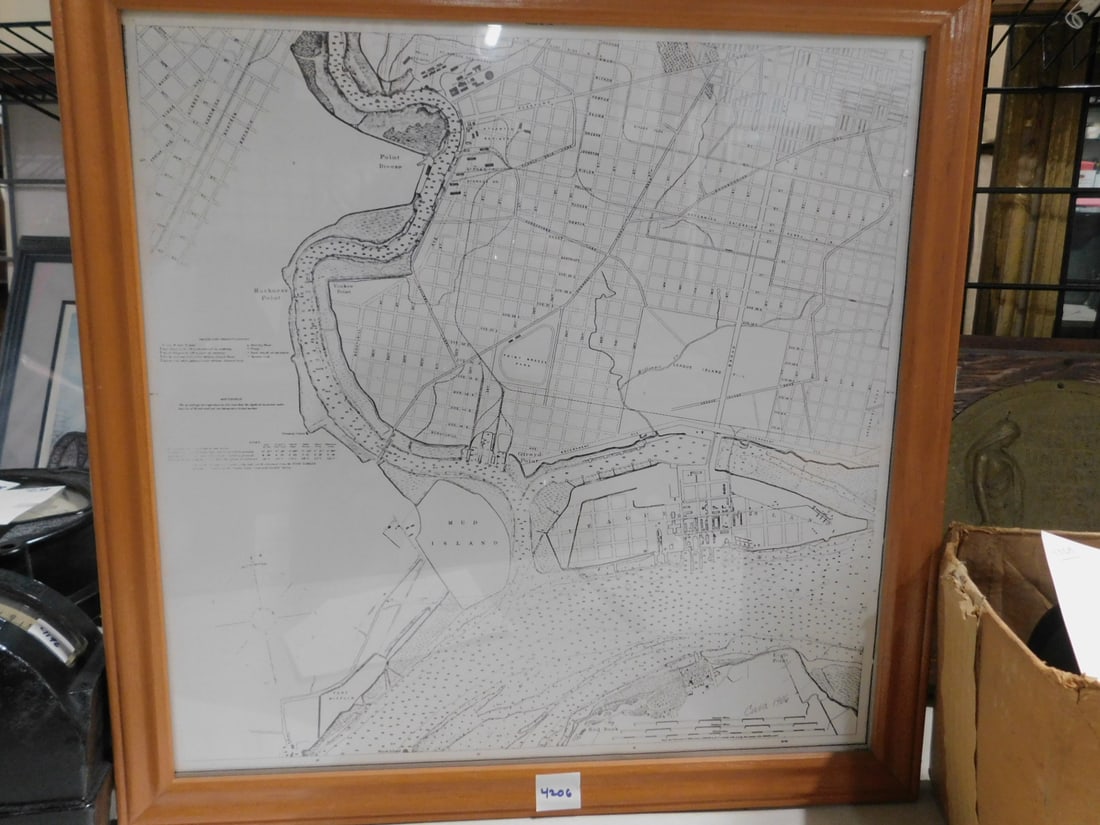 Vintage Nautical Bathymetric Map (1 of 3)