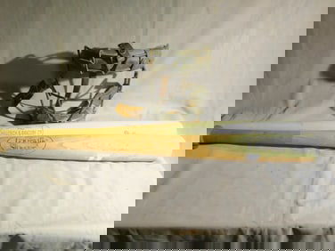 Vintage Catchers Mask & Baseball Bats