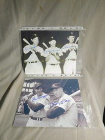 (2) MLB Multi Player Autographed Photos