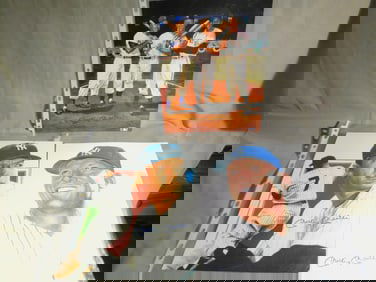 (3) Mickey Mantle Autographed Photos