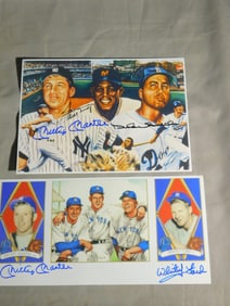 (2) Multi MLB Baseball Player Autographed Photos